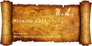 Mireisz Lili névjegykártya
